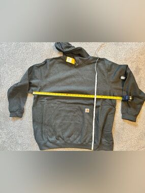 Carhartt Heather Charcoal Hooded mid weight Pullover Sweatshirt